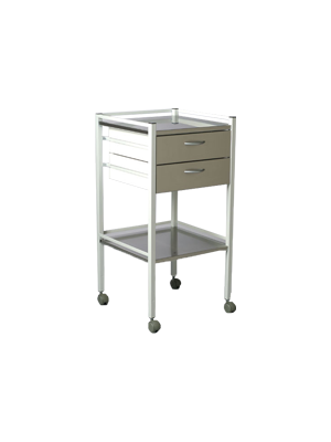 Input Rack Trolley 2 Level Instrument Trolley 2-Drawer Nova, 490 x 490 x 900 mm