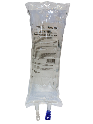 Sodium Chloride 0.9% IV Infusion Freeflex Bag 1000mL