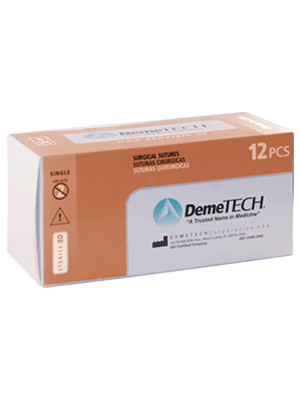 DEMECAPRONE ABS SUTURE 4/0 16MM 3/8 R/C 70CM 12S