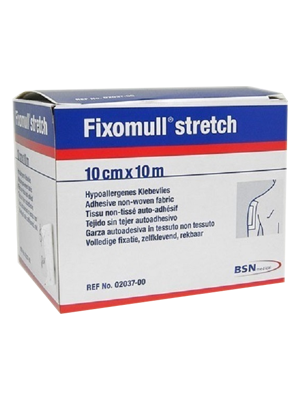 boekje te binden apotheker Fixomull® Stretch Adhesive Tape 10cm x 10m Roll
