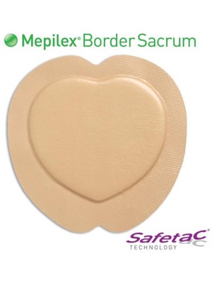 Mepilex Border Sacrum Foam Wound Dressing, 22cm x 25cm – Box/5