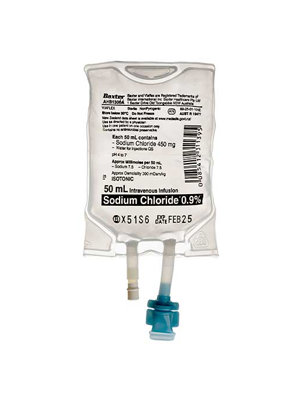 Sodium Chloride 0.9% Intravenous Infusion Bag 50mL