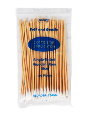 Cotton Tipped Applicators, 6 Inch Sterile Swab Applicator with Absorbent  Cotton Tip - 200 Pieces