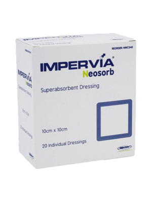 Superabsorbent Dressing, Impervia Neosorb Sterile 10cm x 10cm