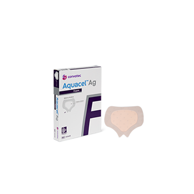 Hydrofiber Foam Dressing AQUACEL Ag Sacral Adhesive 20cm x 17.5cm