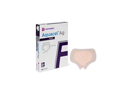 Hydrofiber Foam Dressing AQUACEL Ag Sacral Adhesive 20cm x 17.5cm