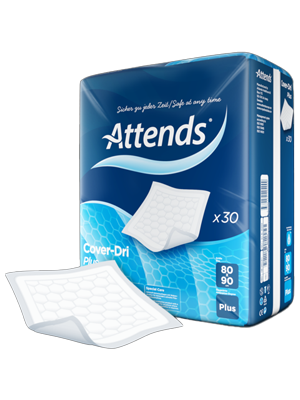 AttendsĀ® Cover-Dri Plus Protective Underpad 80x90cm - Pkt/30