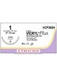 Coated VICRYL Plus Absorbable Suture Violet 70cm 1 CTX 48mm - Box/36